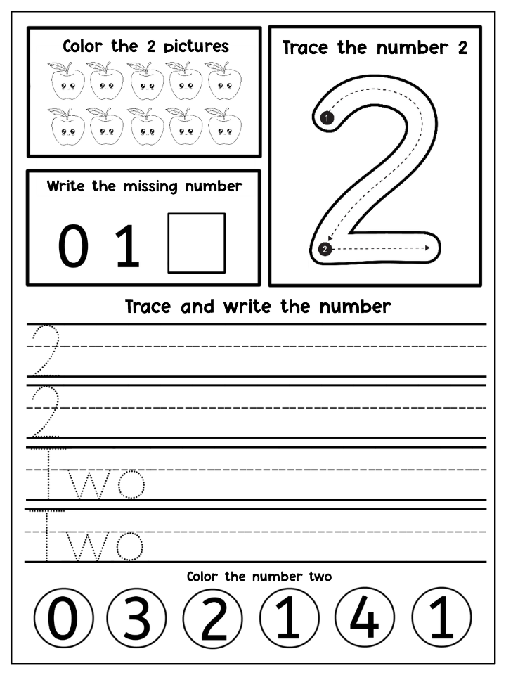 Number Worksheets 1–10 | Early Math Printable Activities for Kids