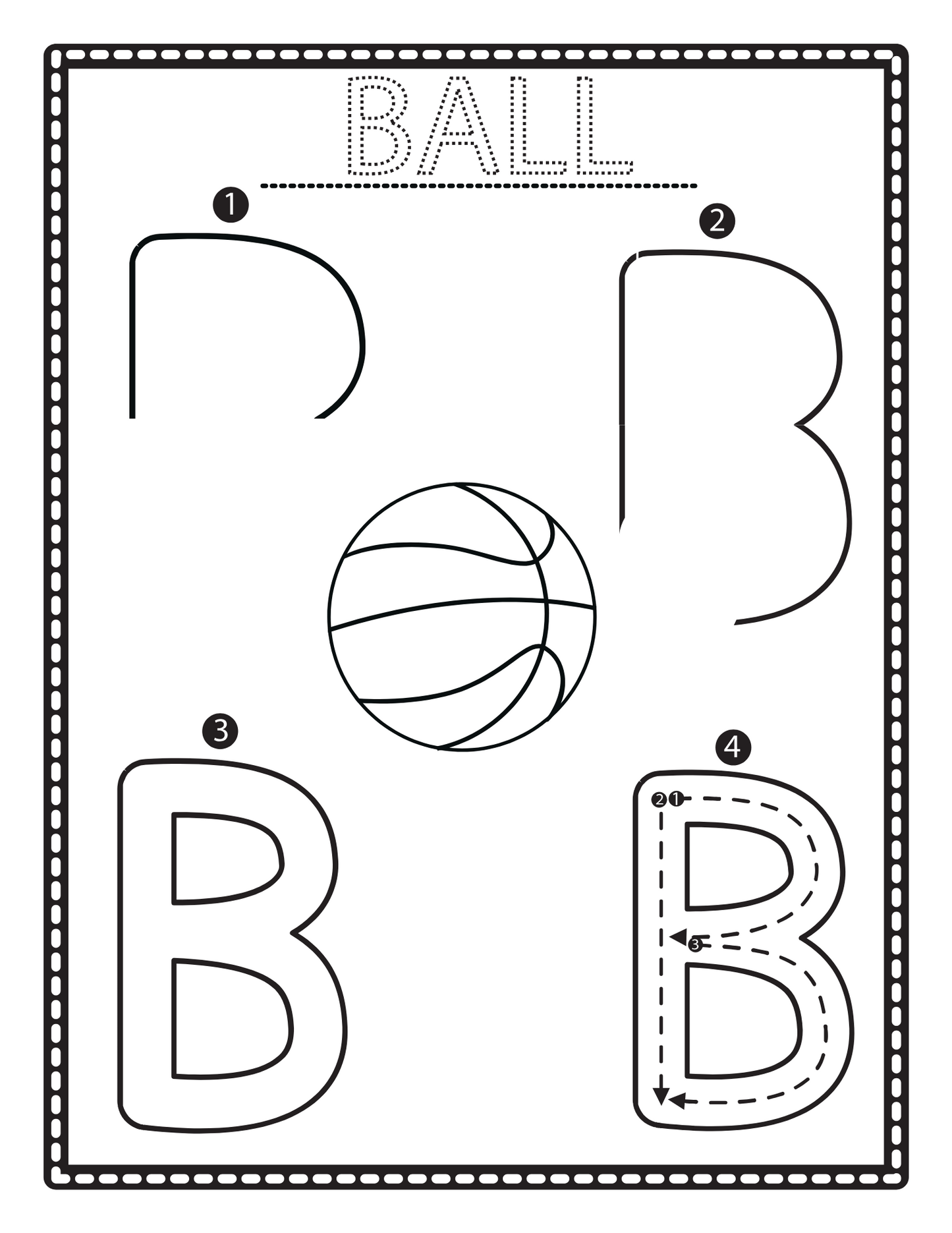 Letter Drawing Practice Book