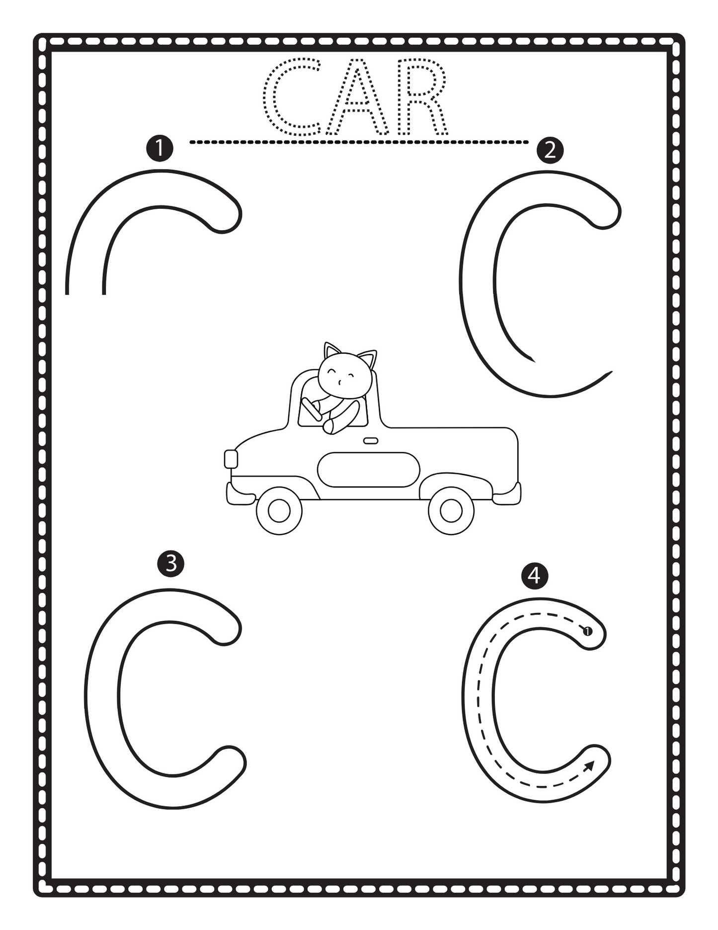 Letter Drawing Practice Book