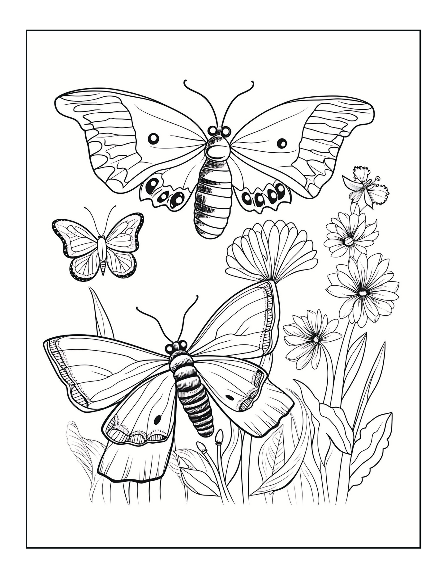 Beautiful Butterfly Coloring Book for Kids – 20+ Pages of Fun Insect Designs