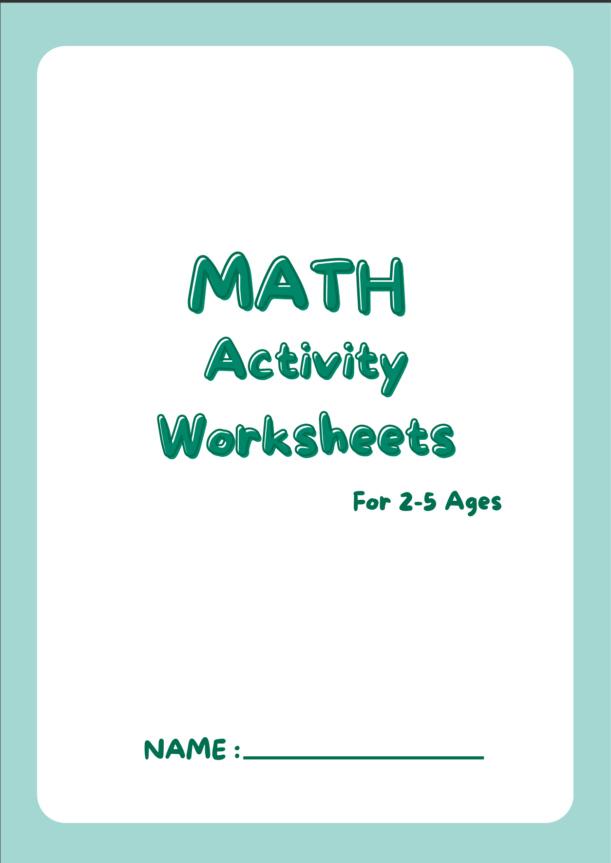 Math Activity Worksheets for Kids Ages 2–5 – 20+ Pages of Fun Practice