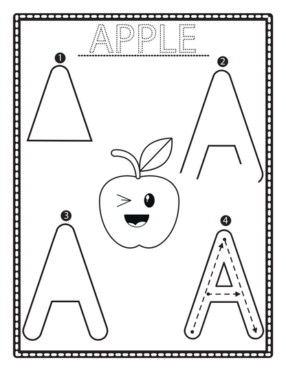 Letter Drawing Practice Book