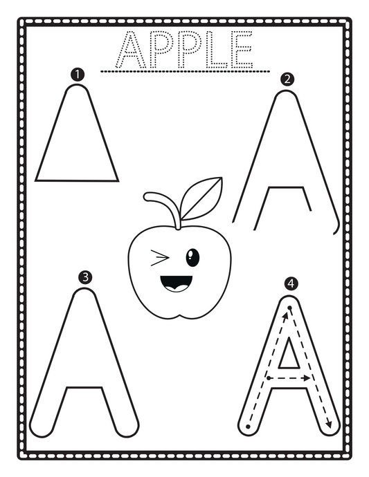 Letter Drawing Practice Book
