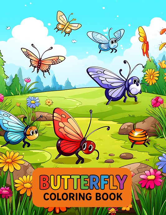 Beautiful Butterfly Coloring Book for Kids – 20+ Pages of Fun Insect Designs
