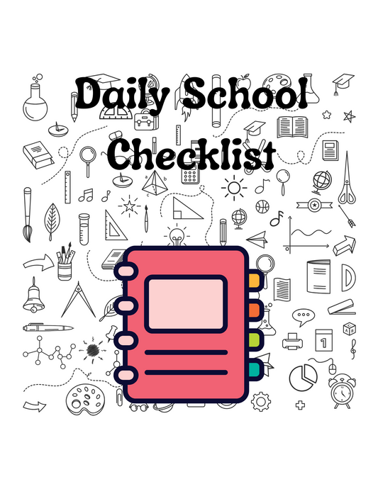 Daily School Checklist – Printable & Editable in Canva | Morning & Afternoon Routine Tracker