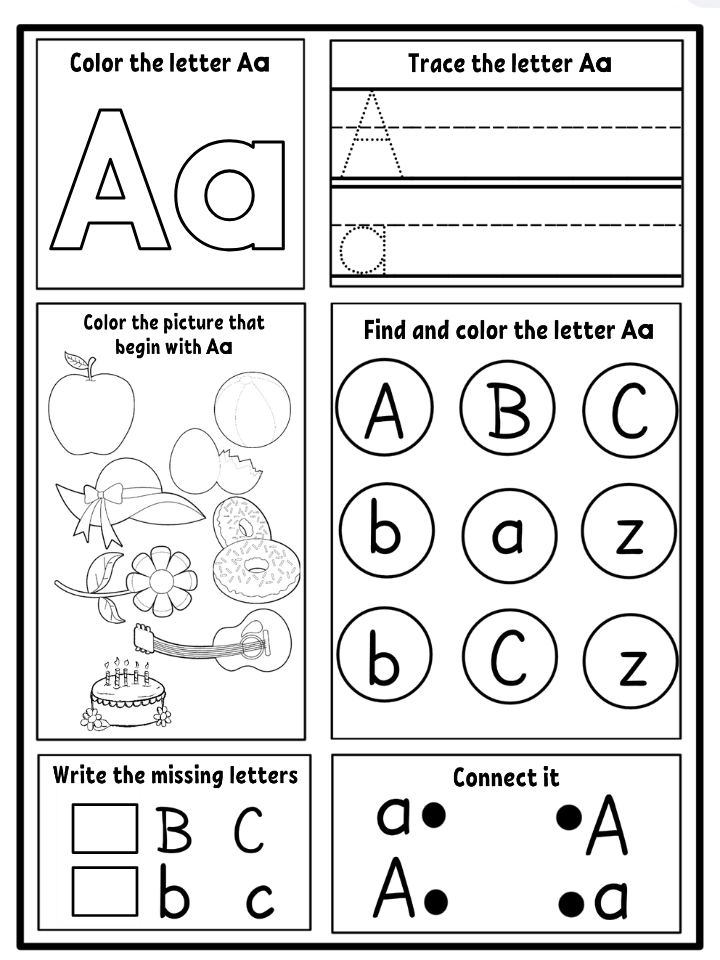 Alphabet Activities Worksheets A–Z