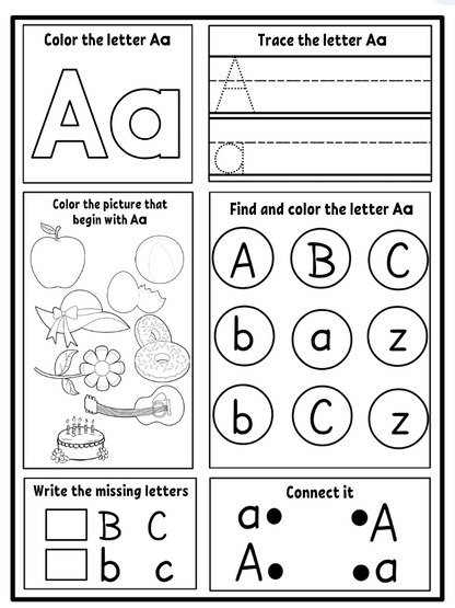 Alphabet Activities Worksheets A–Z