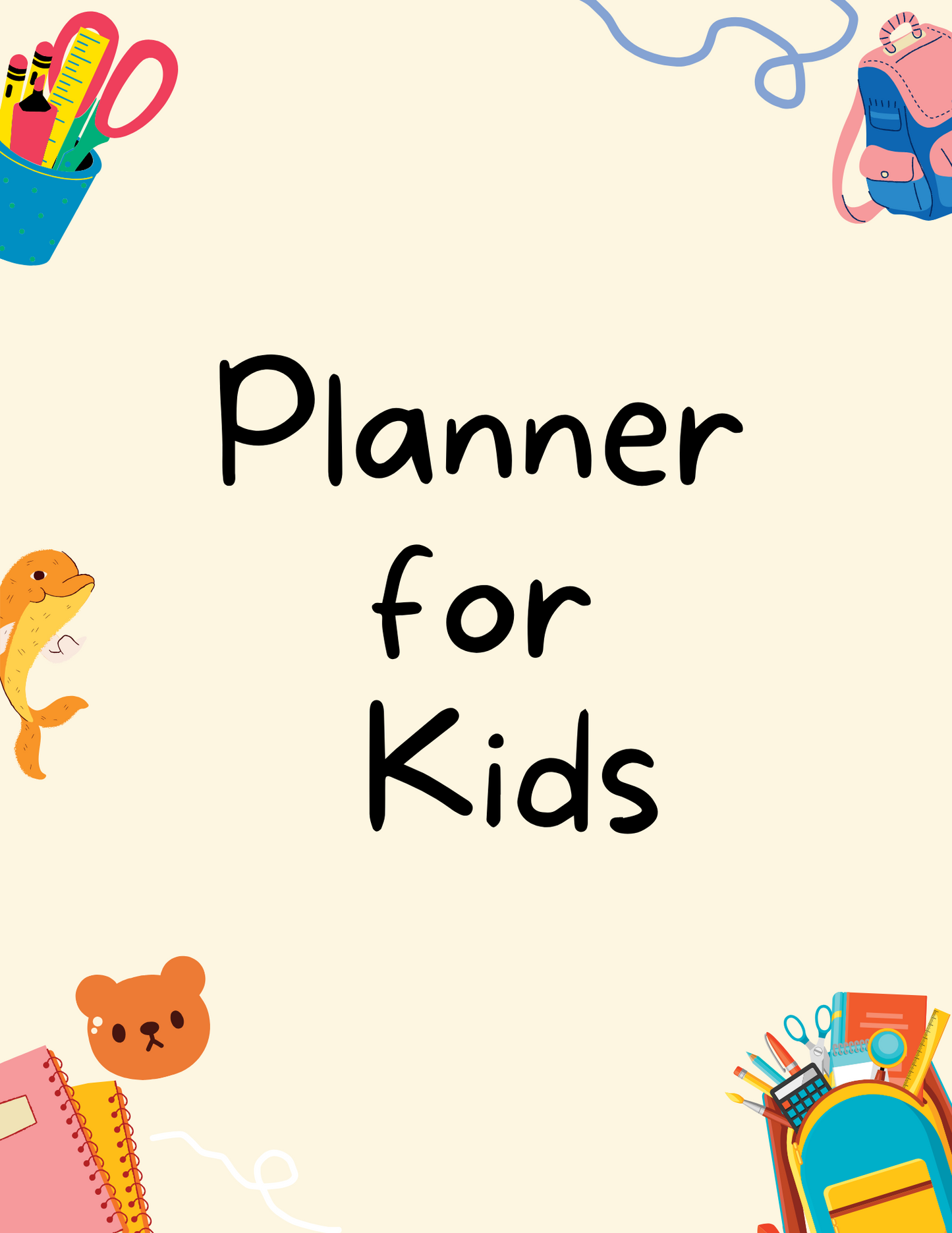All in One Planner for Kids – Printable & Editable in Canva