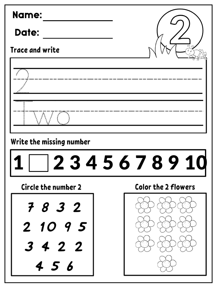 Number Activities – Worksheets 1–10