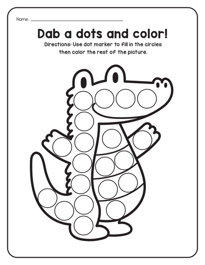 A–Z Animals Dot Marker Worksheets