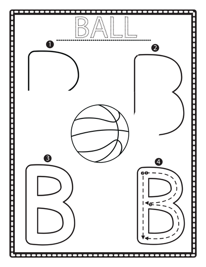 Letter Drawing Practice Book