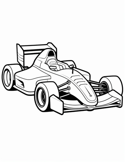 Racing Car Coloring Book for Kids – 90+ Pages of Fast and Fun Designs