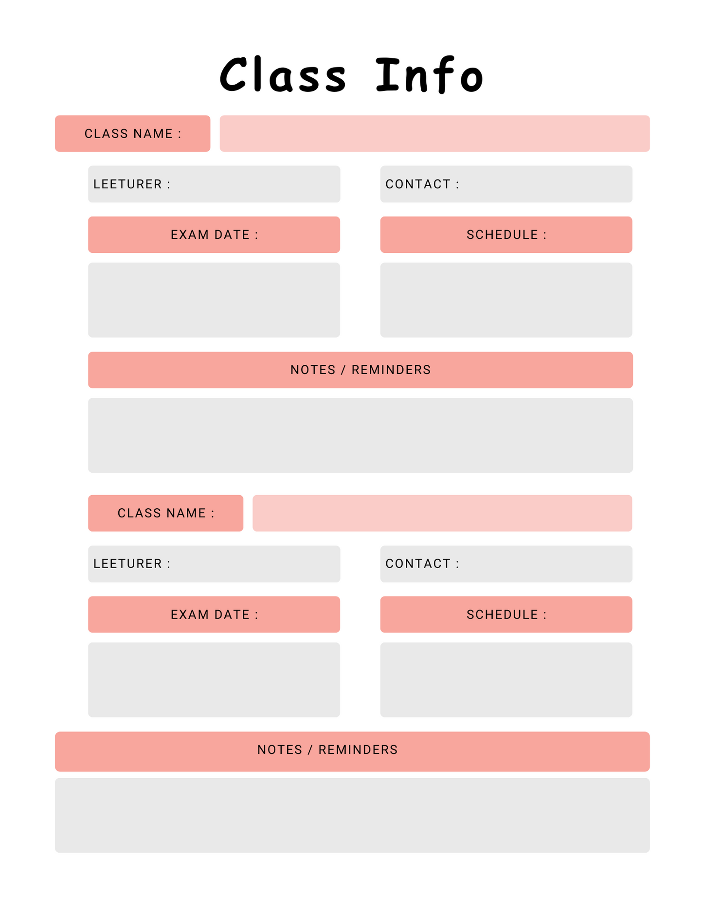 School Planner for Kids