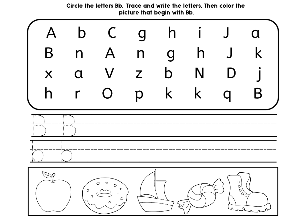 Alphabet Activities – Find, Trace & Color | Fun Printable Worksheets for Kids