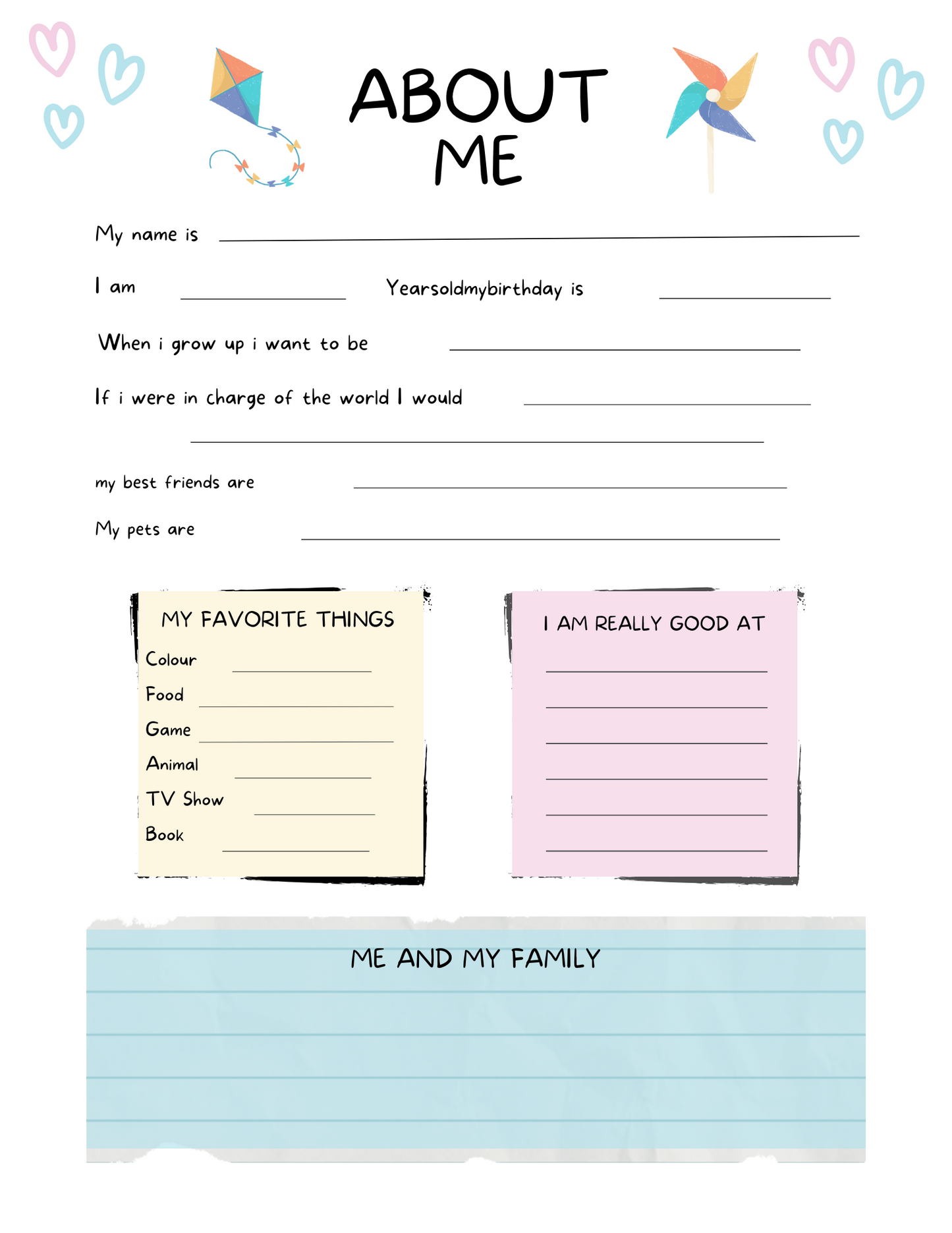 All in One Planner for Kids – Printable & Editable in Canva