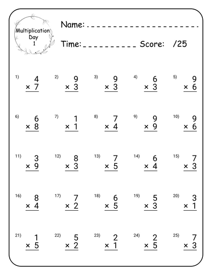 Multiplication Math Workbook for Kids – 90+ Pages of Practice Drills