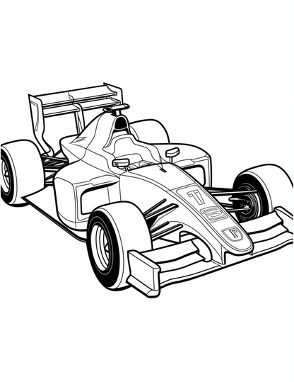 Racing Car Coloring Book for Kids – 90+ Pages of Fast and Fun Designs