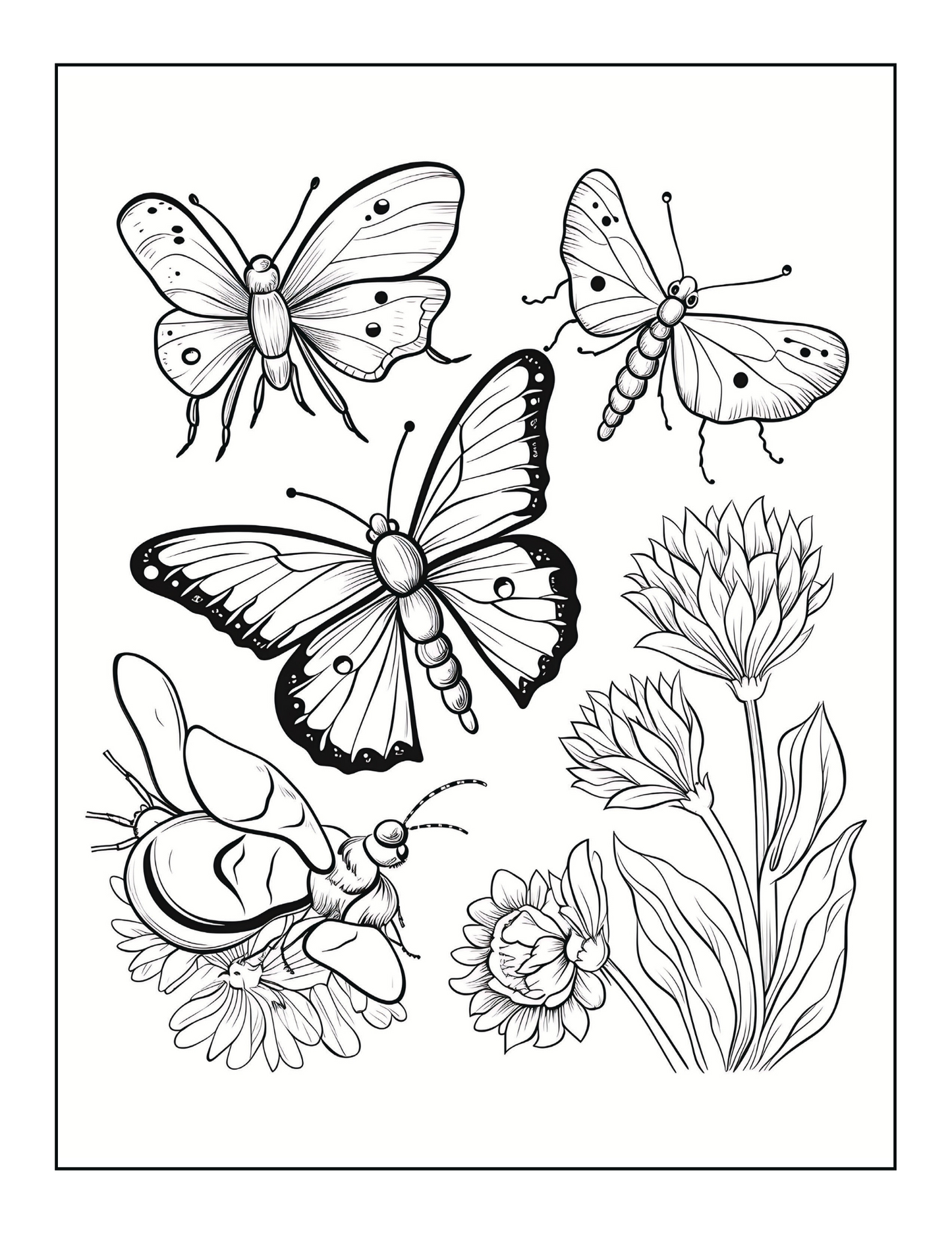 Beautiful Butterfly Coloring Book for Kids – 20+ Pages of Fun Insect Designs