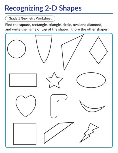 2D Shapes Worksheets