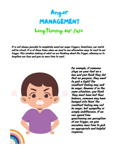 Anger Management for Kids – Printable & Editable Workbook in Canva