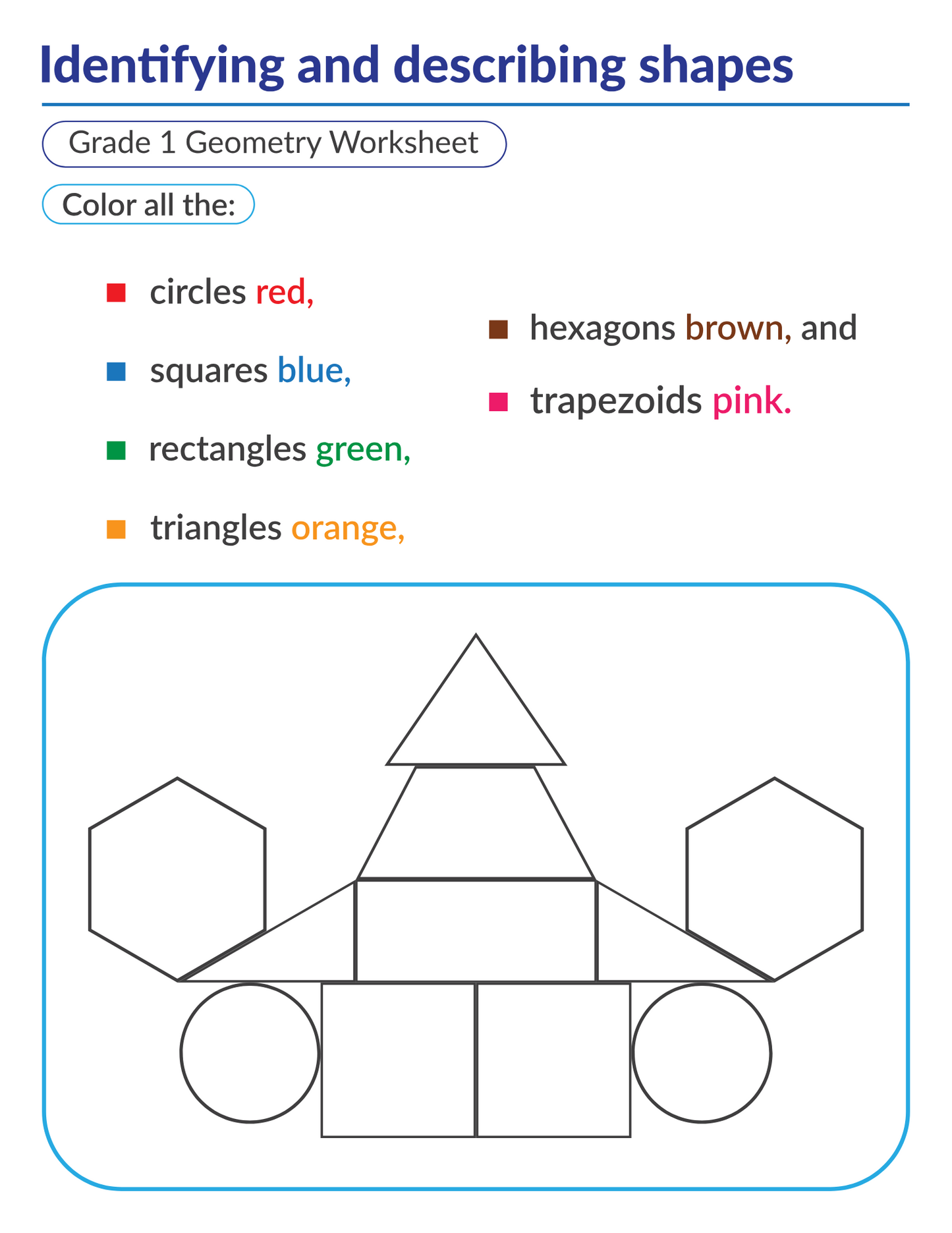 2D Shapes Worksheets