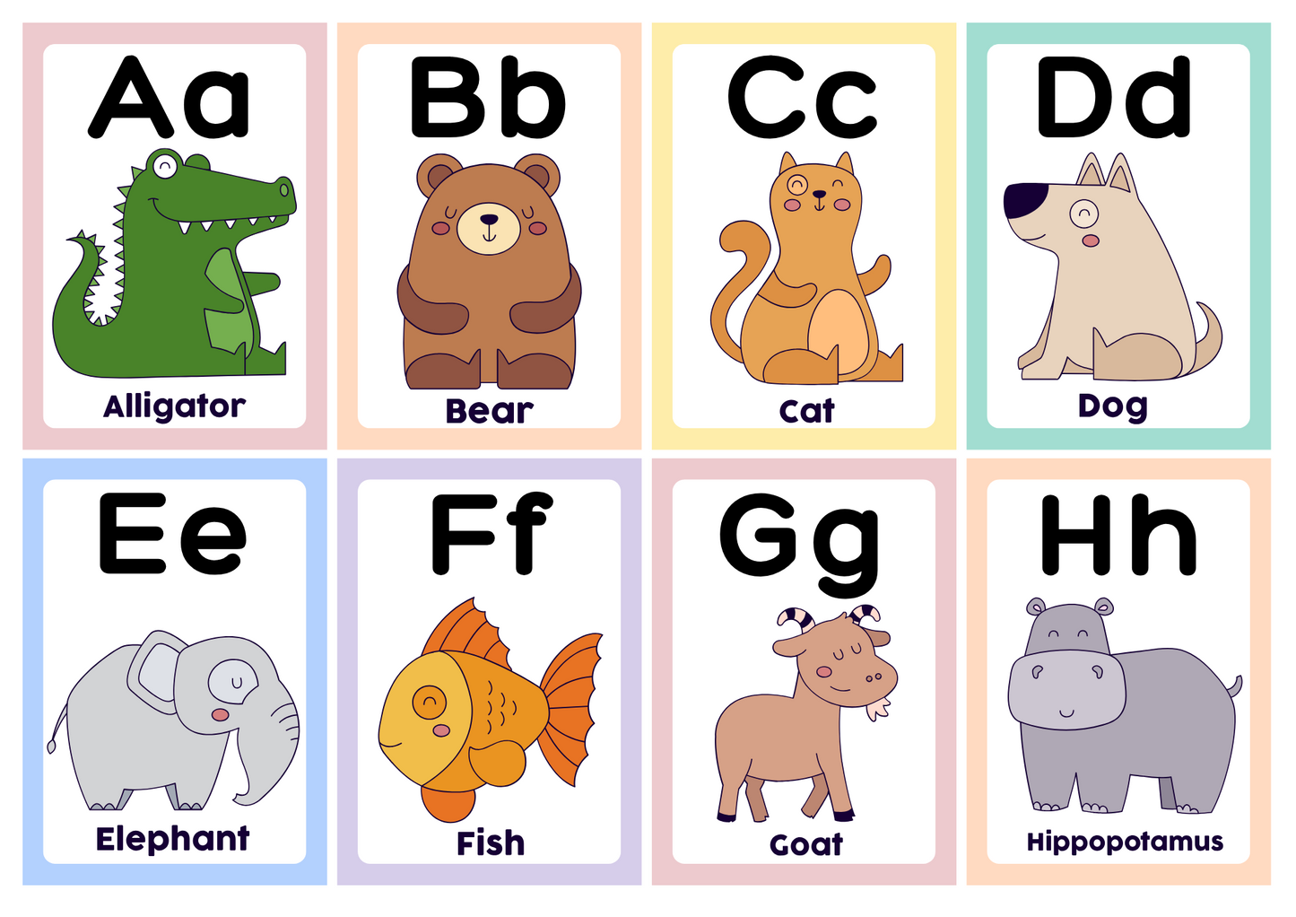 Animal Alphabet Flashcards