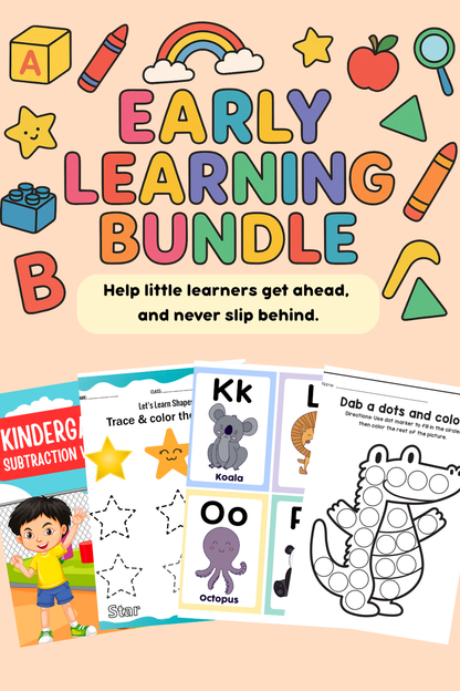 Early Learning Bundle – Printable Activities for Preschool & Kindergarten