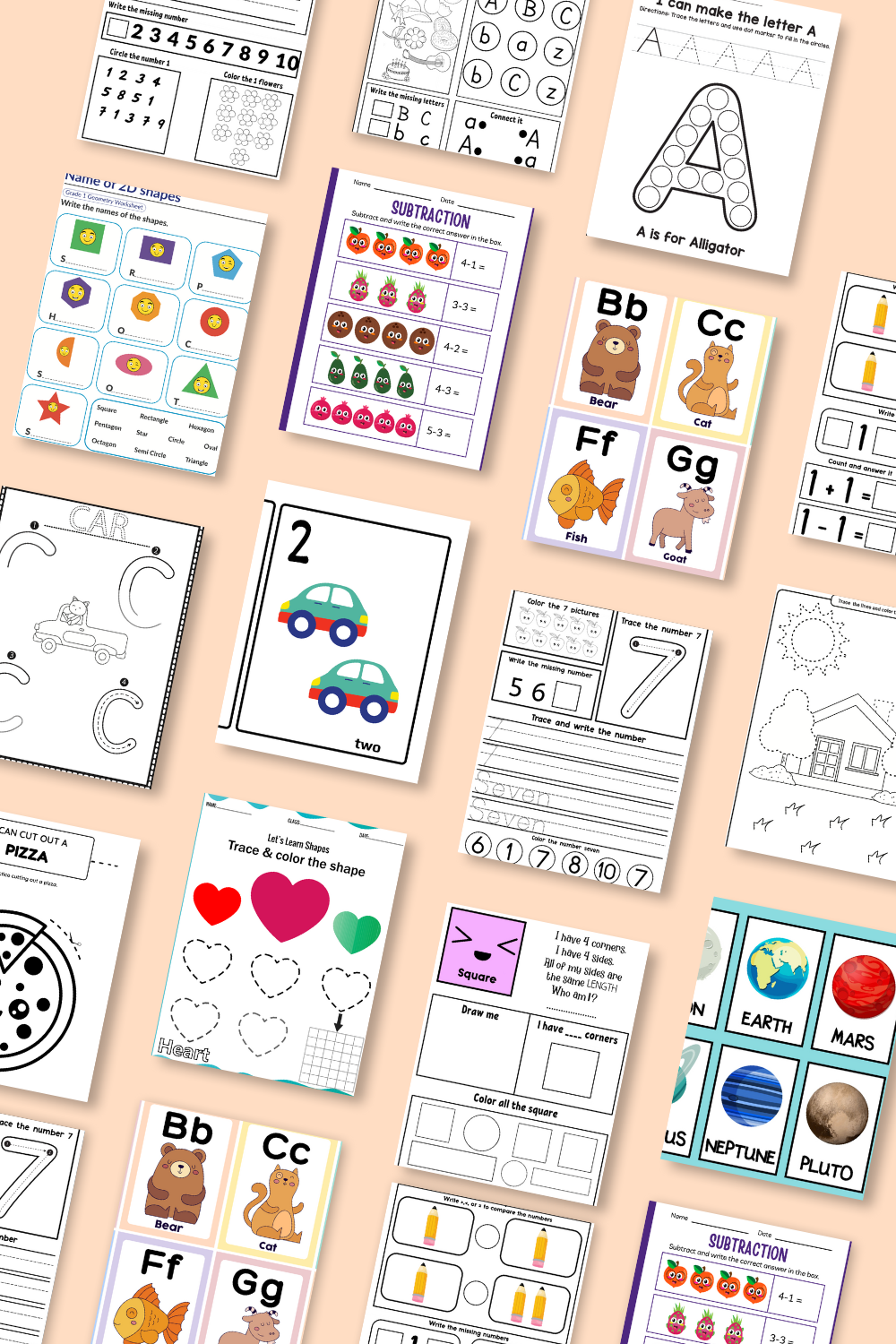 Early Learning Bundle – Printable Activities for Preschool & Kindergarten