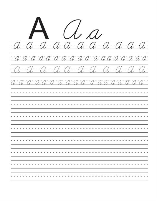 Cursive Handwriting Workbook for Kids – Learn & Practice Letters A–Z