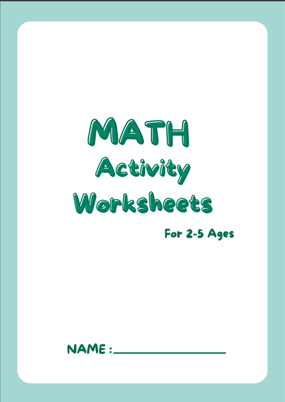 Math Activity Worksheets for Kids Ages 2–5 – 20+ Pages of Fun Practice