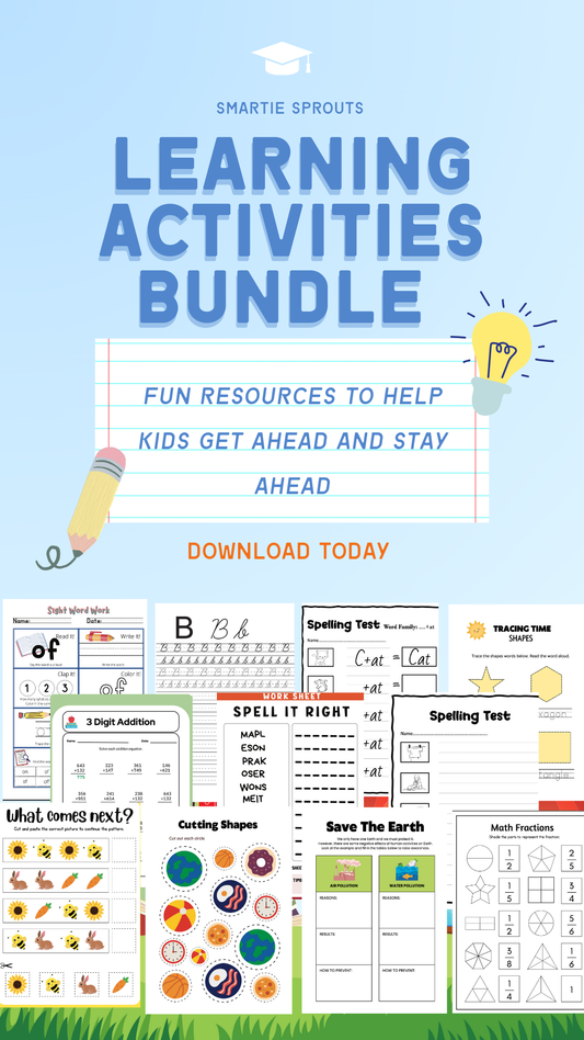 Ultimate Learning Activities Bundle – Printable Worksheets for Kindergarten & Elementary